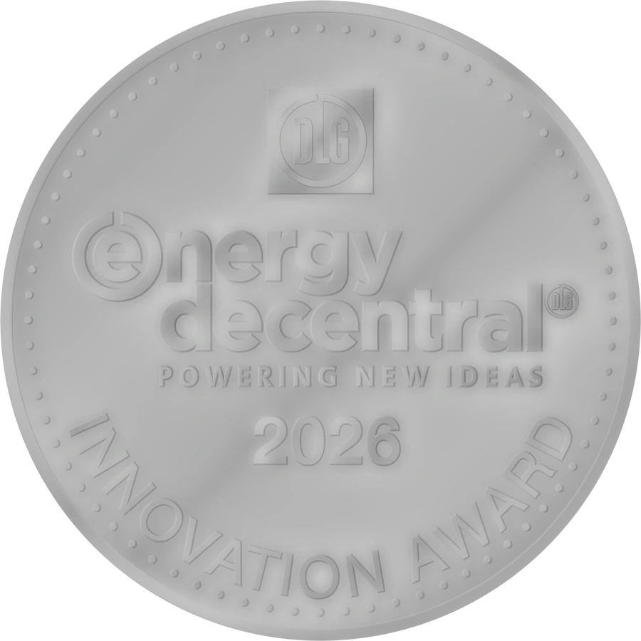 Medaille Innovation Award EnergyDecentral 2026 in Silber